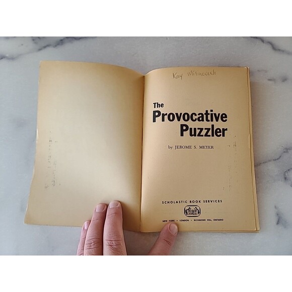 The Provocative Puzzler By Jerome S. Meyer Paperback - Picture 2 of 10